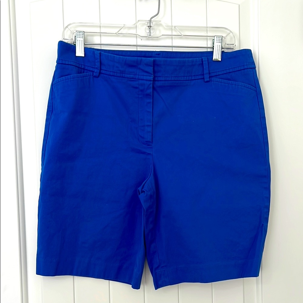 Talbots, Sz 12P, royal blue, walking short, Bermuda, preppy, coastal, beach